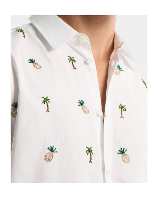 DSquared² White Embroidered Motif Shirt for men