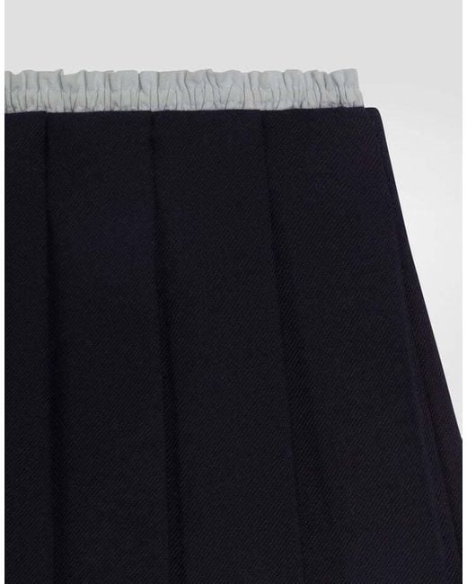 Dolce & Gabbana Blue Pleated Mini Skirt
