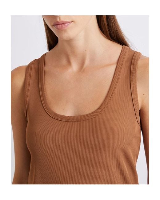 Marella Brown Rib-Knit Vest