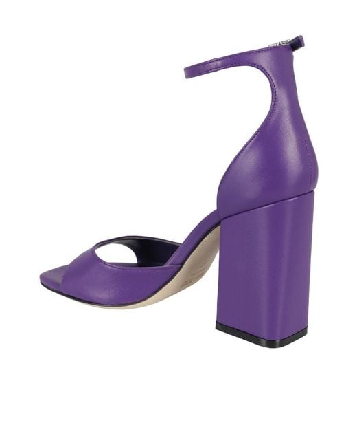 Paris Texas Purple Fiona Buckle-Fastened Sandals