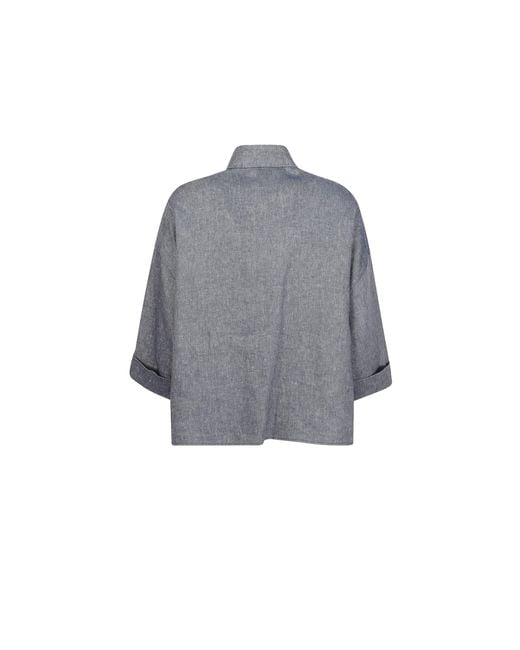 Eleventy Gray Boxy Pocket Jackets