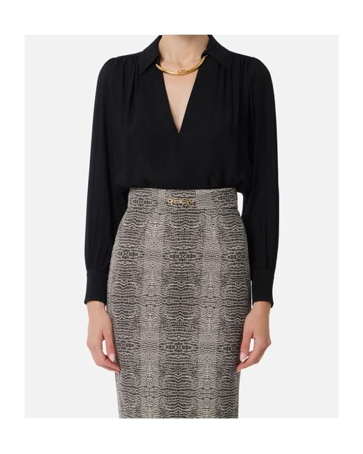 Elisabetta Franchi Black Blouses