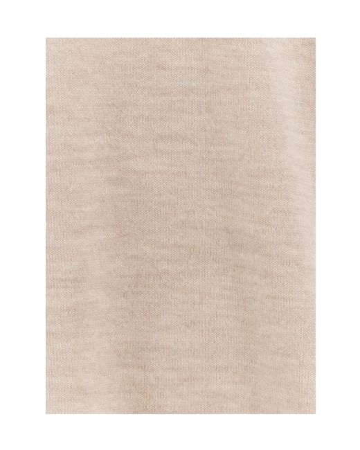 Max Mara Natural Long-Sleeved Knitted Pullover