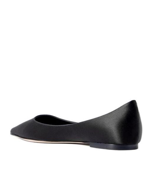 Jimmy Choo Black Satin Flats