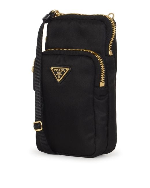 Prada Black Zippered Shoulder Bag