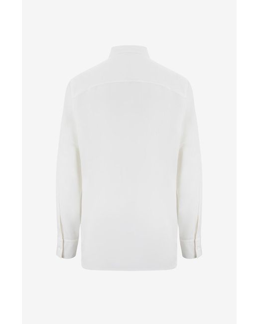 Ermanno Scervino Blue Cutwork Embroidered Blouse
