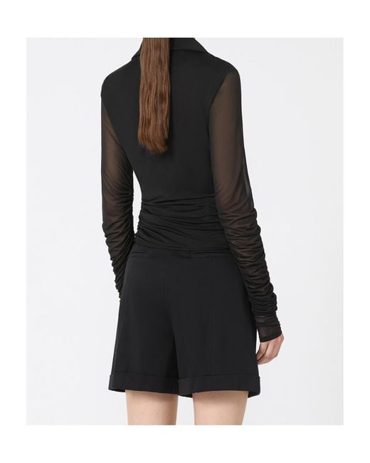 Max Mara Black Aiello Knitted Blouse
