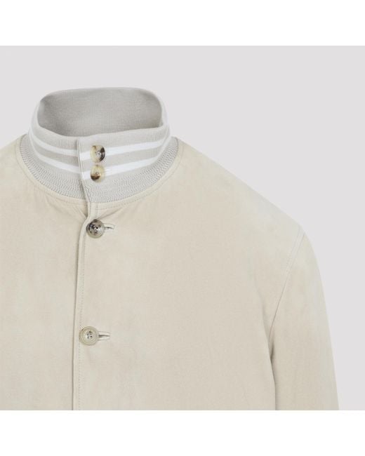 Ralph Lauren Natural Suede Bomber Jacket for men