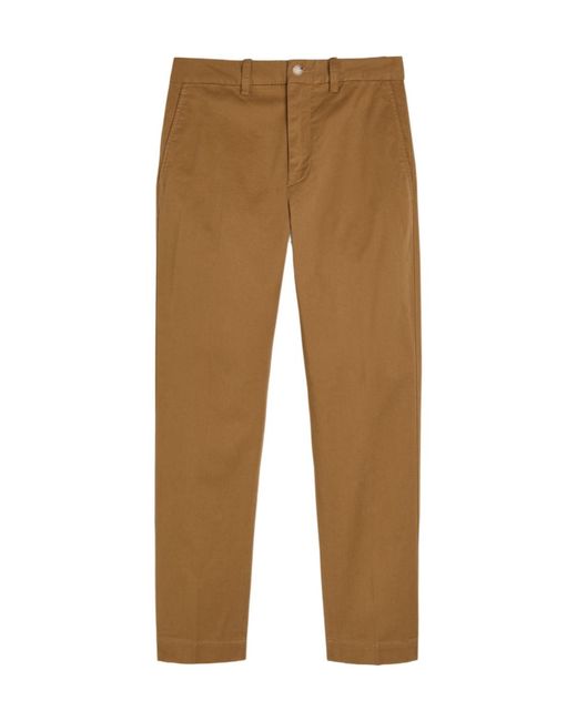 Polo Ralph Lauren Brown Tapered-Leg Twill Trousers