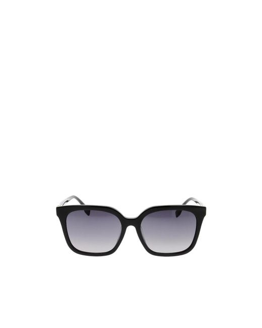 Fendi White Eyewear Butterfly Frame Sunglasses