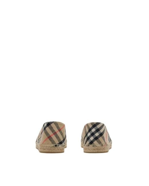 Burberry Brown Checked Mews Slip-On Espadrilles for men