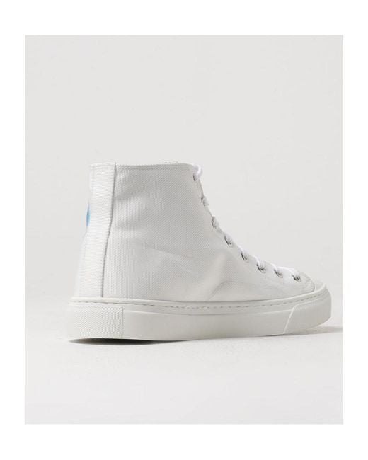 Vivienne Westwood White Plimsoll High-Top Lace-Up Sneakers for men