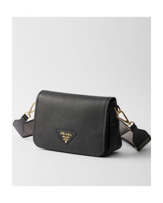 Prada Black Logo Strap Shoulder Bag