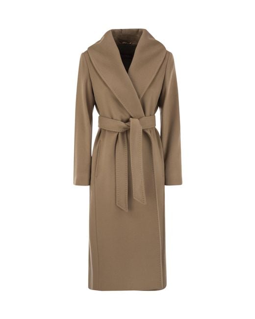 Max Mara Natural Studio Belted Long-Sleeved Coat
