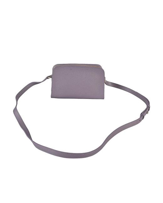 Furla Purple Aura Pebbled Leather Crossbody Bag