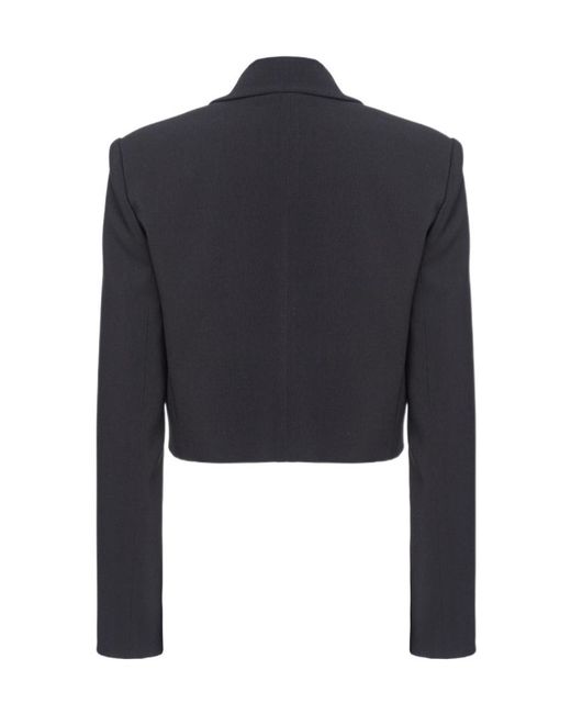 Pinko Blue Stretch Crepe Spencer Jacket