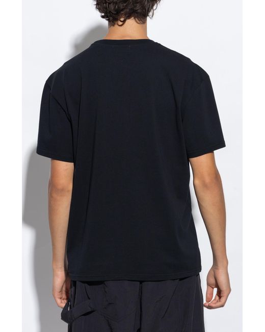J.W. Anderson Blue Jw Anderson Logo Embroidered Short-Sleeved T-Shirt for men
