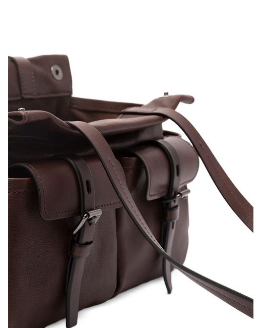 Prada Brown Route Medium Leather Tote Bag