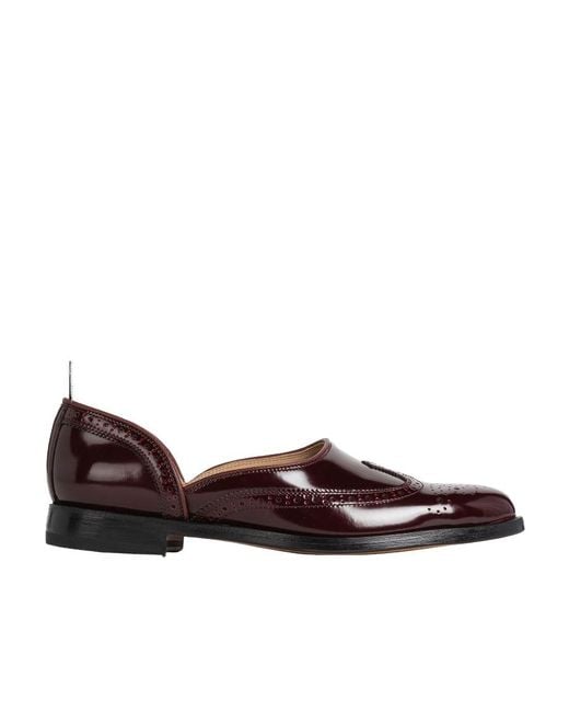 Thom Browne Brown Slip-On Rwb Brogues