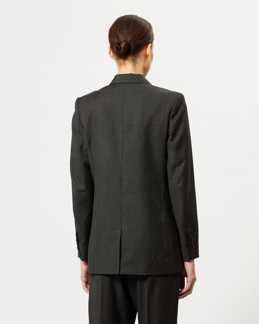 Isabel Marant Black Checked Double Breasted Blazer