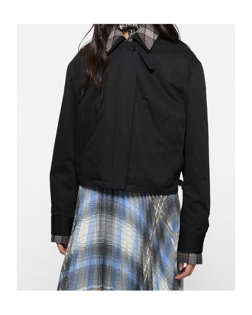 Acne Black Faux-Layered Twill Jacket