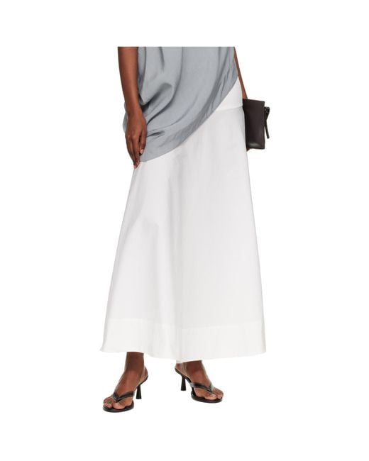 St. Agni White Panel Maxi Skirt