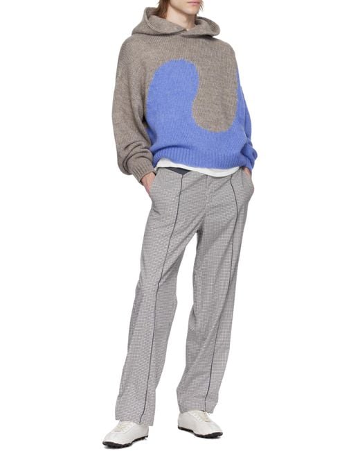 ERL Blue Hooded Sweater for men