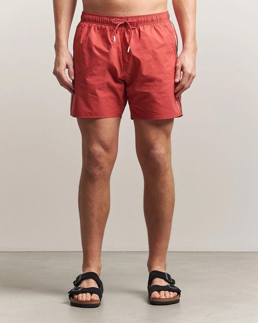 Boss Red Drawstring Swim Trunks for men
