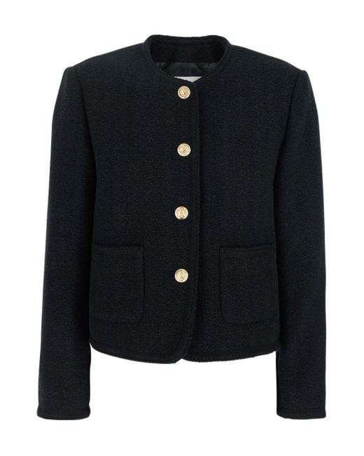 DUNST Black Boucle Tweed Blazer