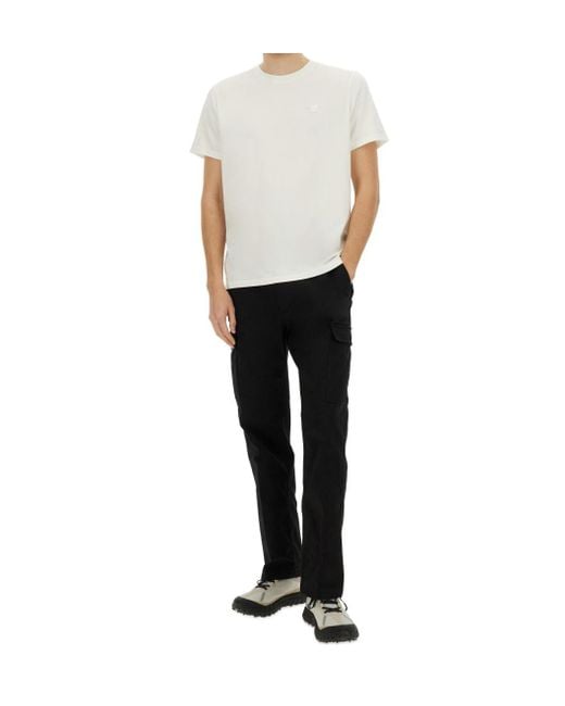Moose Knuckles White Logo Patch Crewneck T-Shirt for men