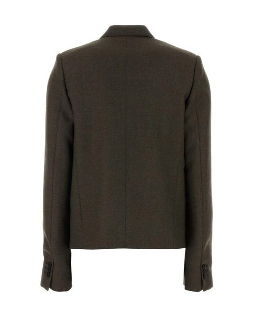 Loewe Brown Long-Sleeved Suit Coat