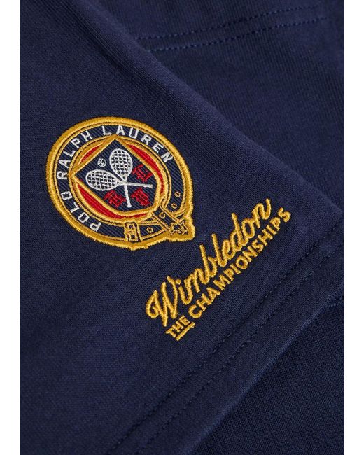 Polo Ralph Lauren Blue Embroidered Cotton Shorts