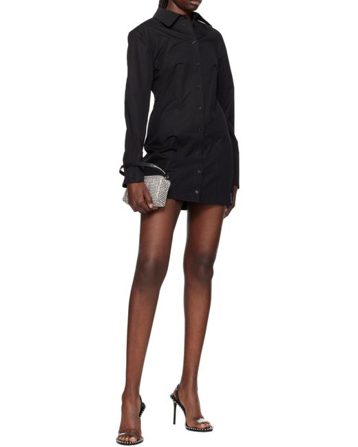 Alexander Wang Blue Boned Long-Sleeved Shirt Minidress