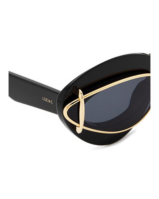 Loewe Blue Double-Frame Cat-Eye Sunglasses