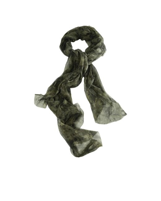 Uma Wang Green Printed Silk Scarf