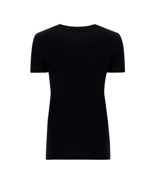 Moschino Black Item O-Neck Short-Sleeved T-Shirt