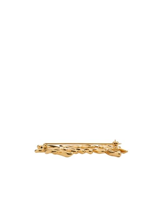 Jil Sander Metallic Letter Brooch