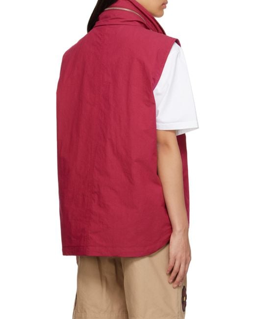 Moncler Red Tryfan Down Gilet for men