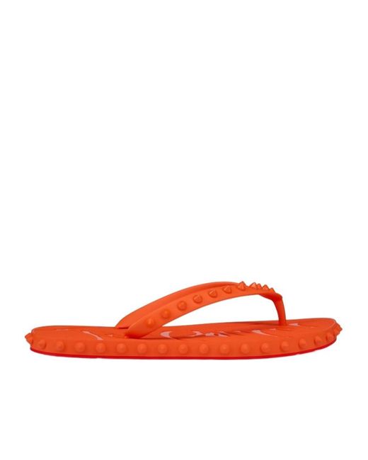 Christian Louboutin Red Super Loubi Flip Sandals