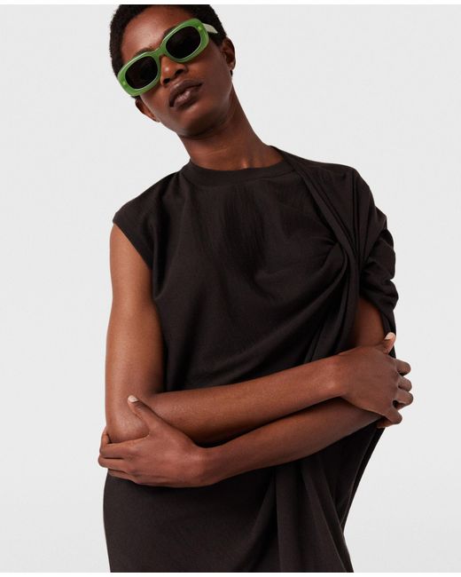 Stella McCartney Black Asymmetrical Wool Dress
