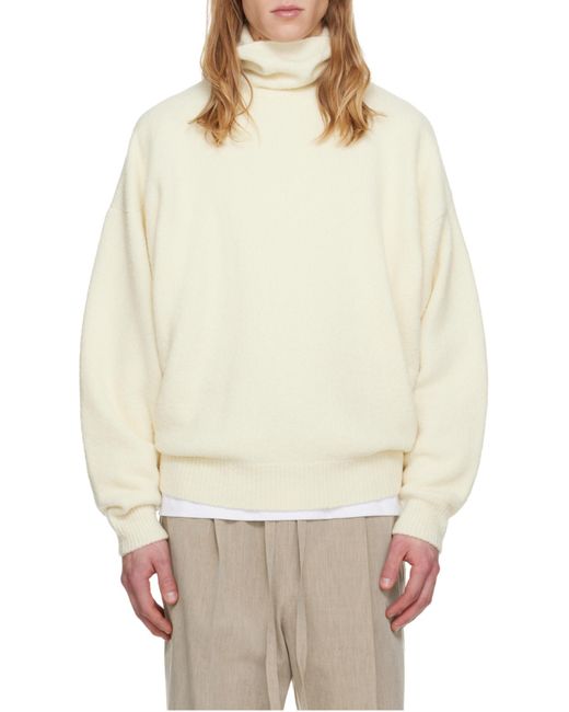 Fear Of God White Turtleneck Knitted Jumper for men