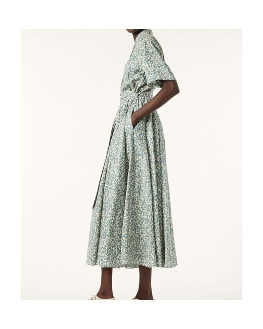 Loro Piana Green Printed Dress