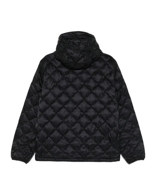 Aspesi Black Hooded Quilted Jacket for men