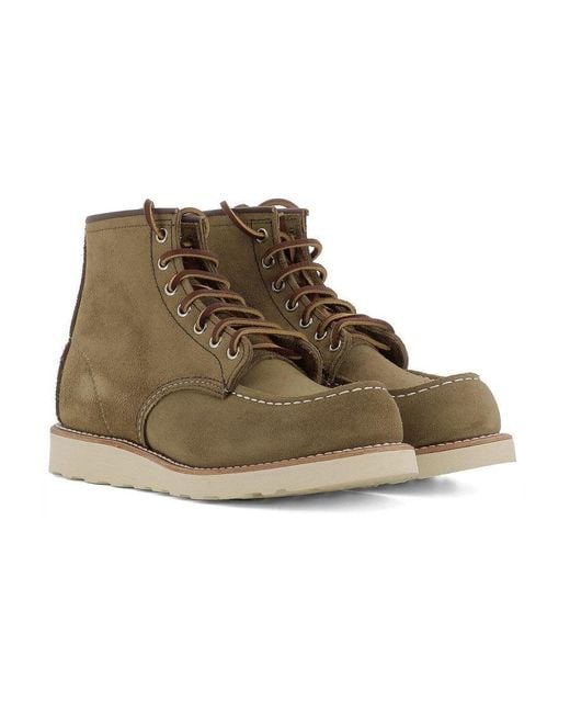 Red Wing Brown Round-Headed Short Boots for men