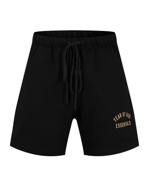 Fear Of God Black Logo Printed Shorts for men