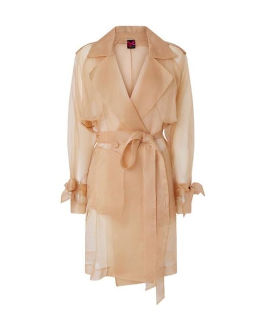 Pinko Natural Double Breasted Trench Coat
