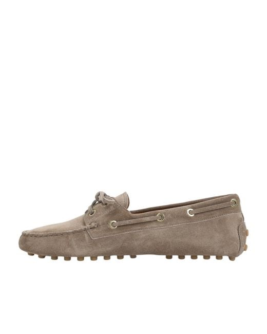 Tod's Brown Bow Detailed Lace-Up Shoes