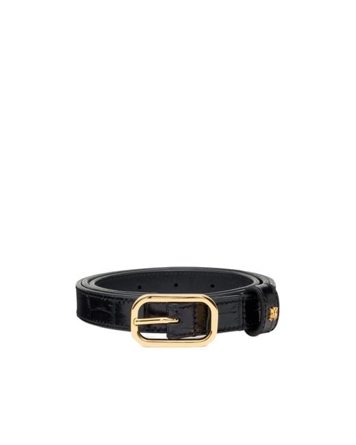 Amiri White Ma Logo Plaque Buckled Belt for men