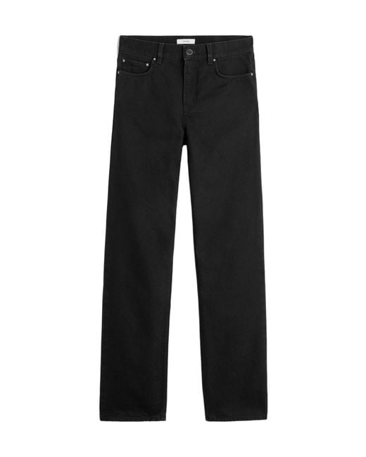 Totême Black Low-Cut Straight-Leg Jeans