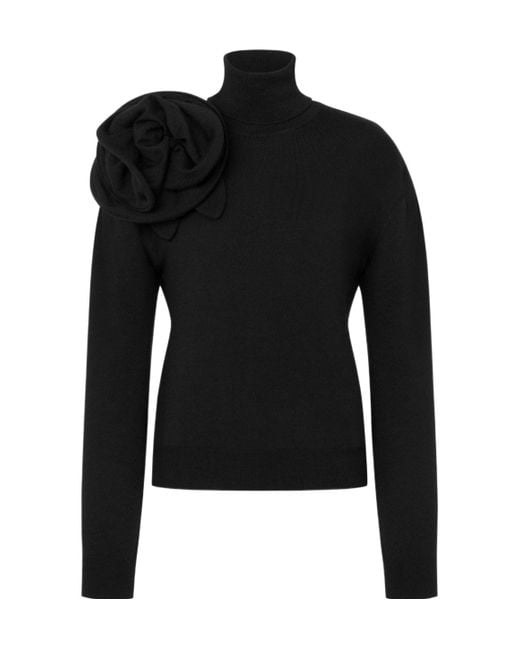 Moschino Black 3D Flower Jumper